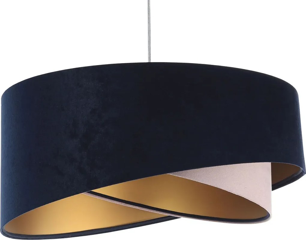 Granatowo różowa lampa wisząca glamour F2-B62