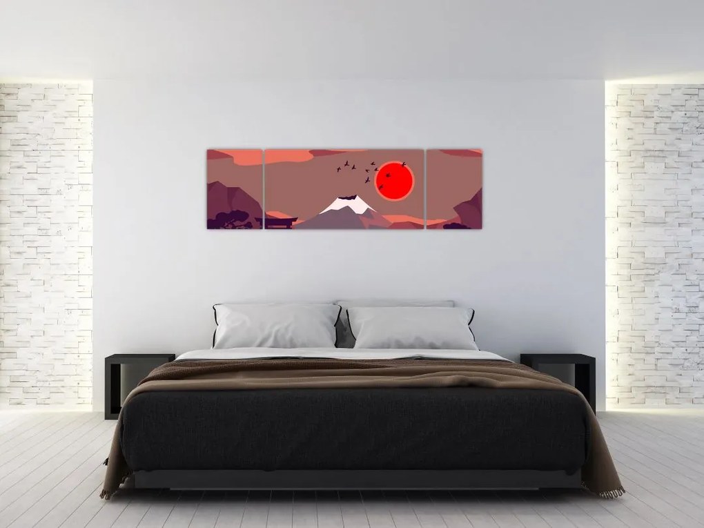 Obraz - Ilustracja góry Fuji (170x50 cm)