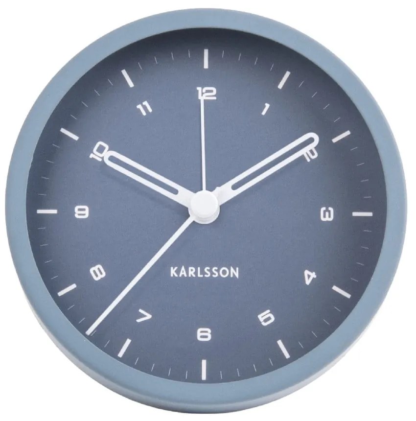 Niebieski budzik Karlsson Tinge, ø 9 cm