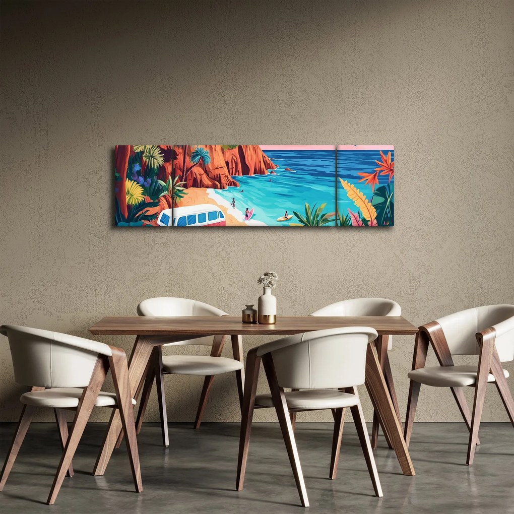 Obraz - Karawan nad oceanem (170x50 cm)