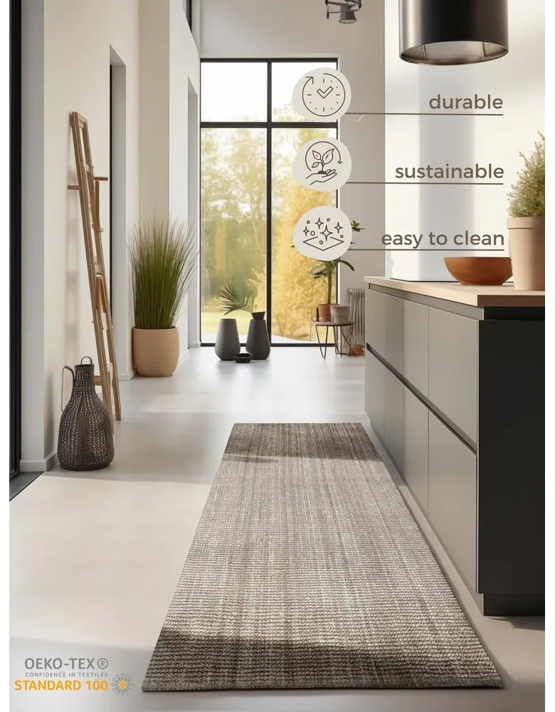 Beżowy chodnik z juty 80x200 cm Bouclé – Hanse Home
