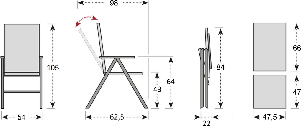 Doppler DOVER, fotele rozkładane, 6+1