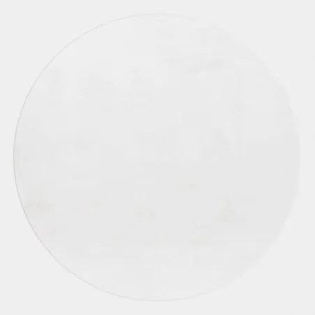 Dywan pluszowy Pouffy biały 160 cm x 160 cm  koło