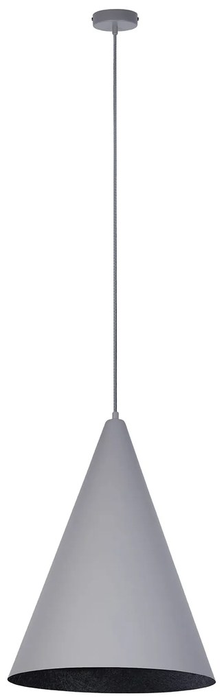 Vesuvio 35 szaro czarna lampa wiszaca stożek średnica 35cm