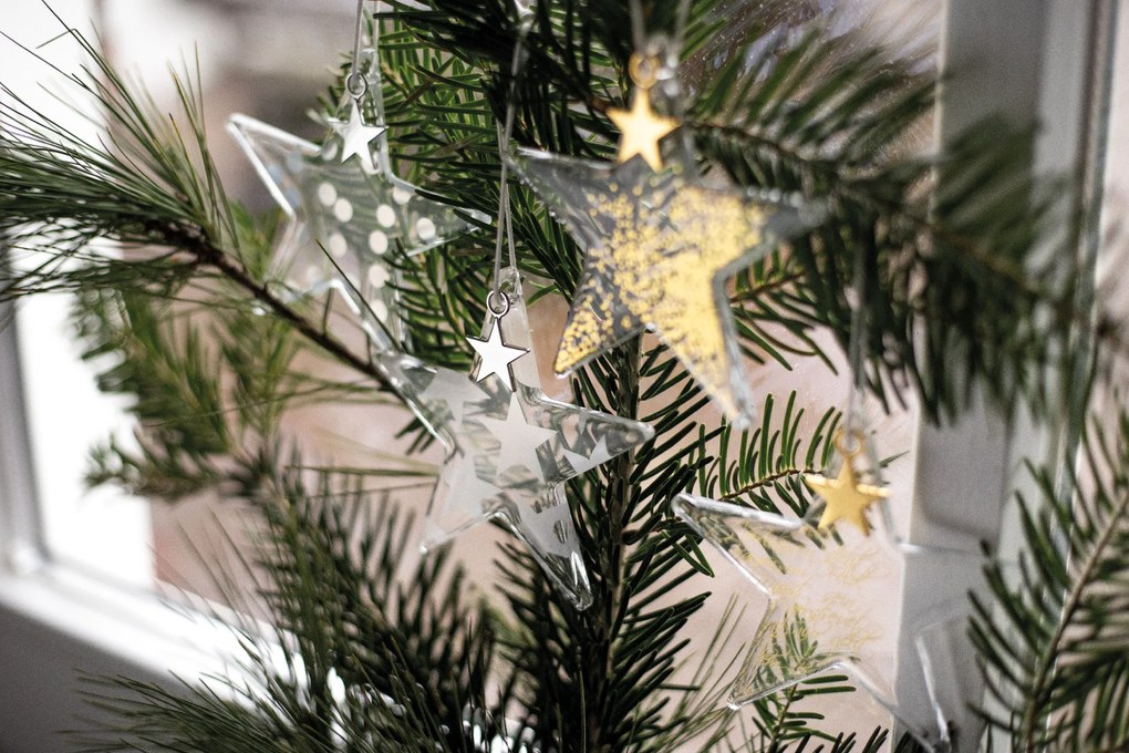 Wisząca szklana gwiazda STARS