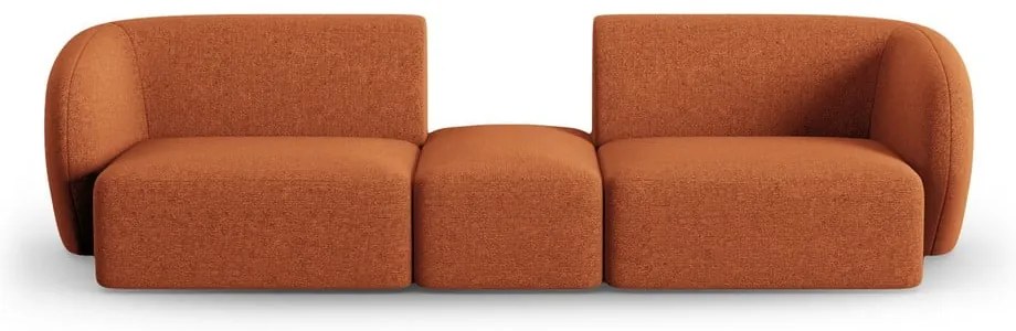Sofa z tkaniny szenilowej w kolorze terakoty 246 cm Paolo – Milo Casa