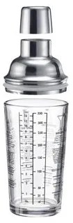 Westmark 3-częściowy shaker do koktajli SAM, szkło/stal nierdzewna, 400 ml