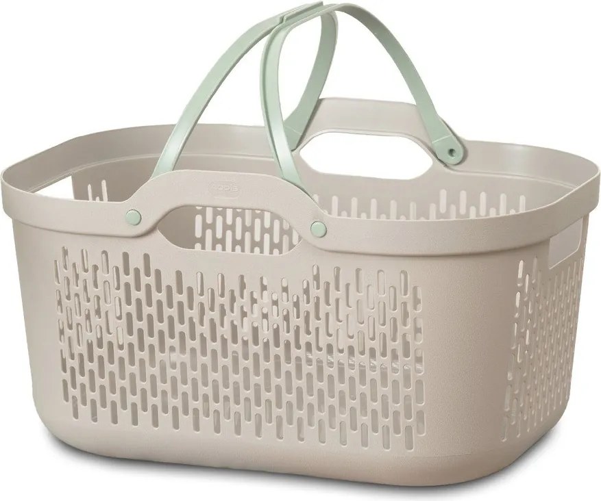 Jasnobrązowy plastikowy kosz na pranie 45 l – Addis