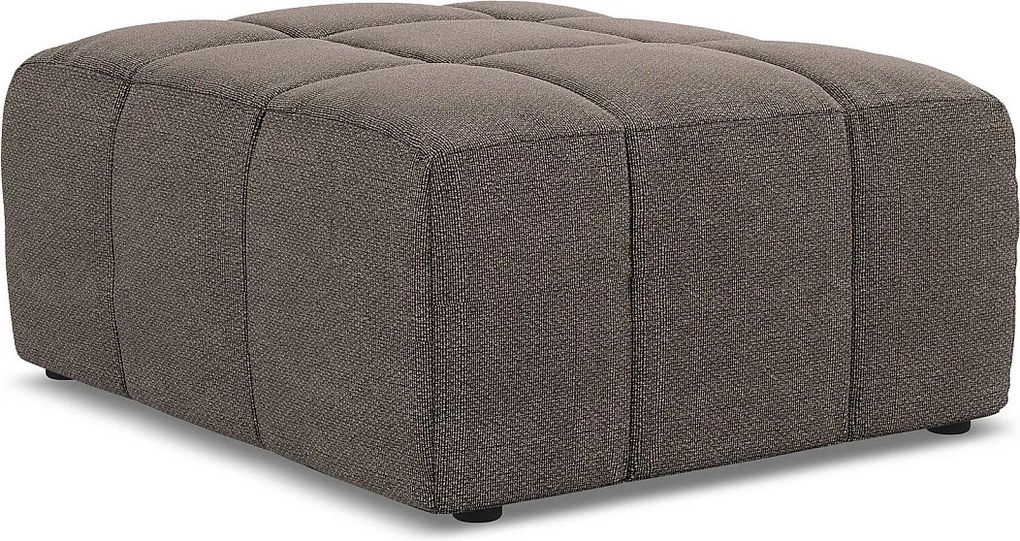 Pufa - z tkaniny bouclé - czekoladowy - ALOHA