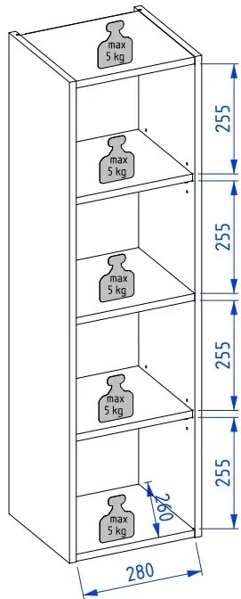 Szafka łazienkowa HARMO 31 cm kaszmir półmat KROFAM