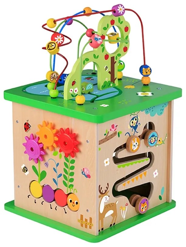 Tooky toy kostka edukacyjna sorter labirynt przeplatanka zwierzątka