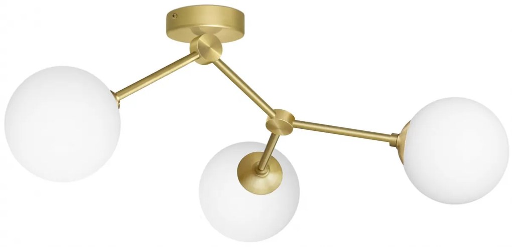 Krótka nowoczesna lampa mosiężna 3 kule GP-S3K