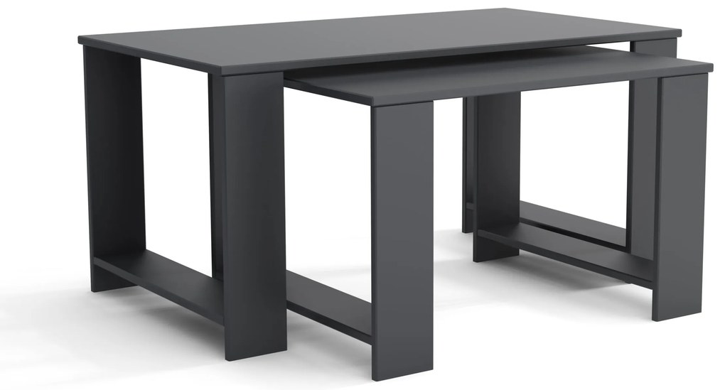 Stoliki kawowe ZESTAW STOLIKÓW 90+65cm MORI Antracyt