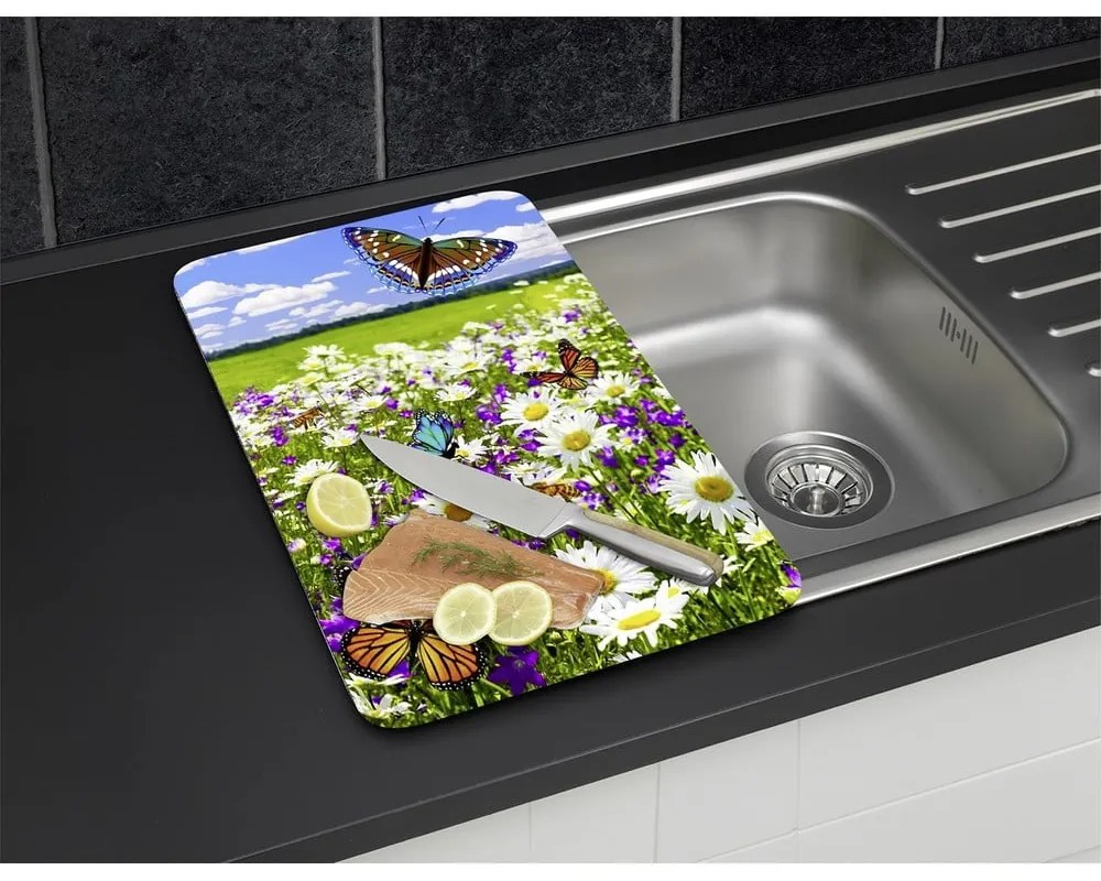 Płyty ochronne na kuchenkę ze szkła hartowanego zestaw 2 szt. 52x30 cm Summer Meadow – Maximex
