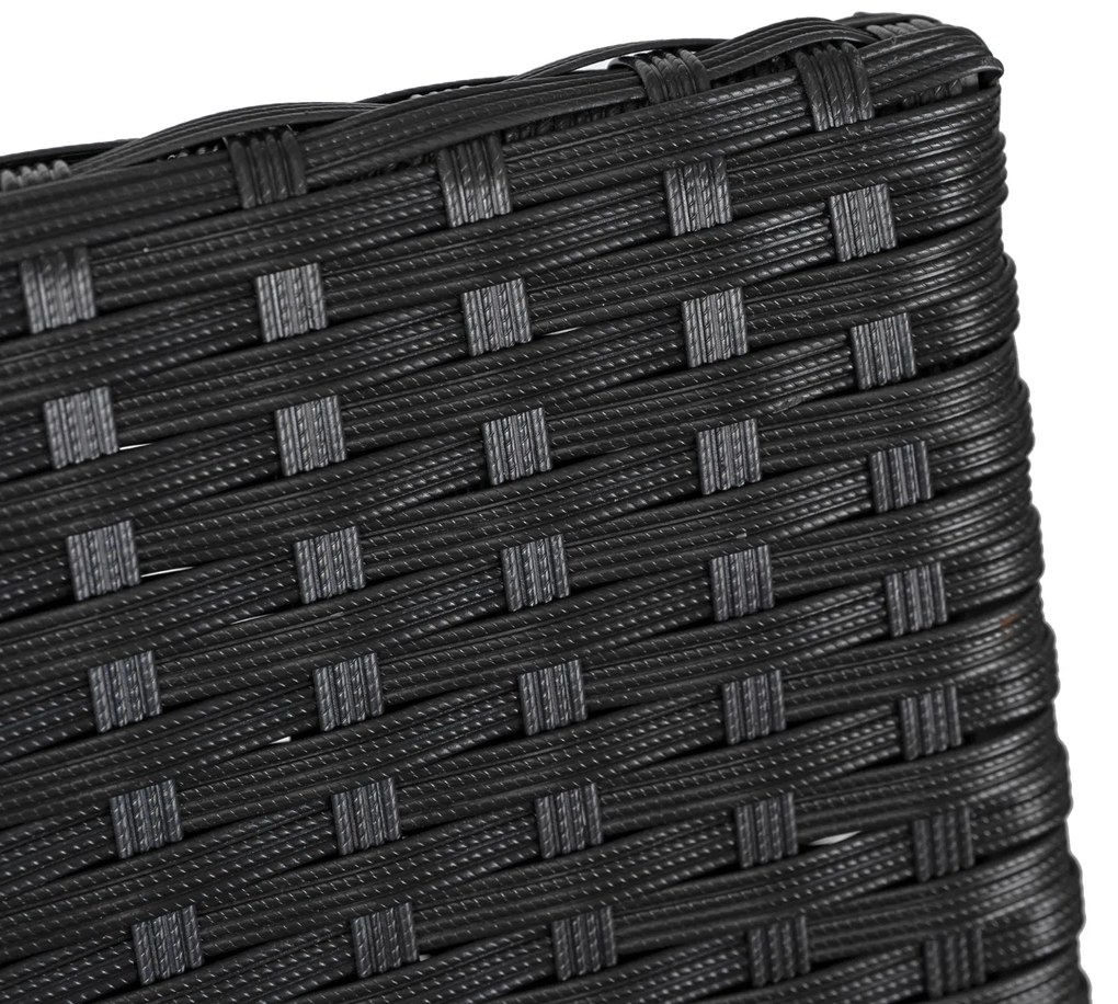 Sofa Ogrodowa Dwuosobowa ze Stolikiem KENT Technorattan Czarna