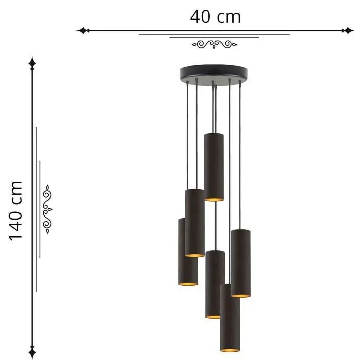 Lampa LED z 6 regulowanymi zwisami - EX346-Monakes - kolory do wyboru