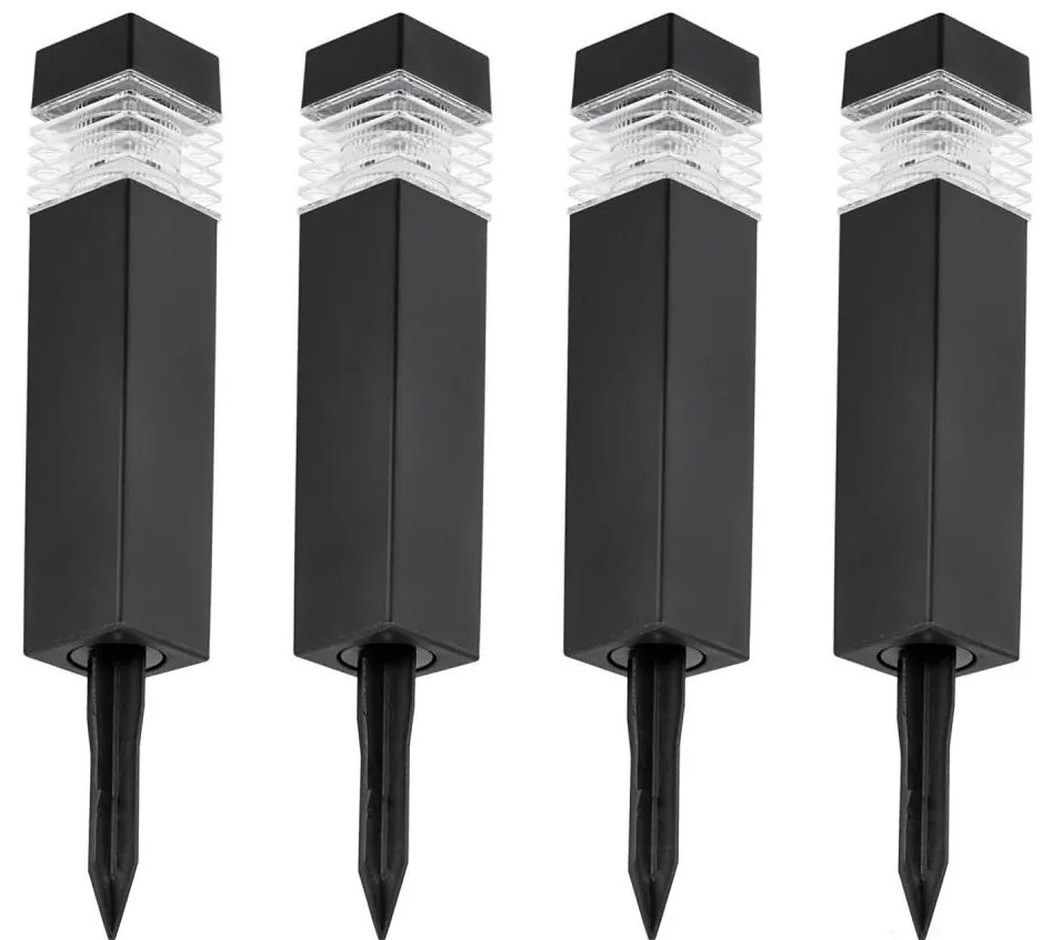 ZESTAW 4x LED Lampa solarna LED/0,06W/1,2V 1xAAA 6000K IP44 100 mAh