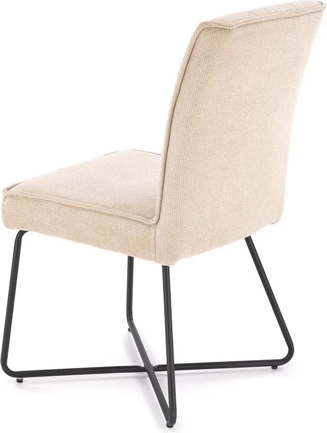 Eleganckie krzesło na metalowym stelażu K534 Halmar
