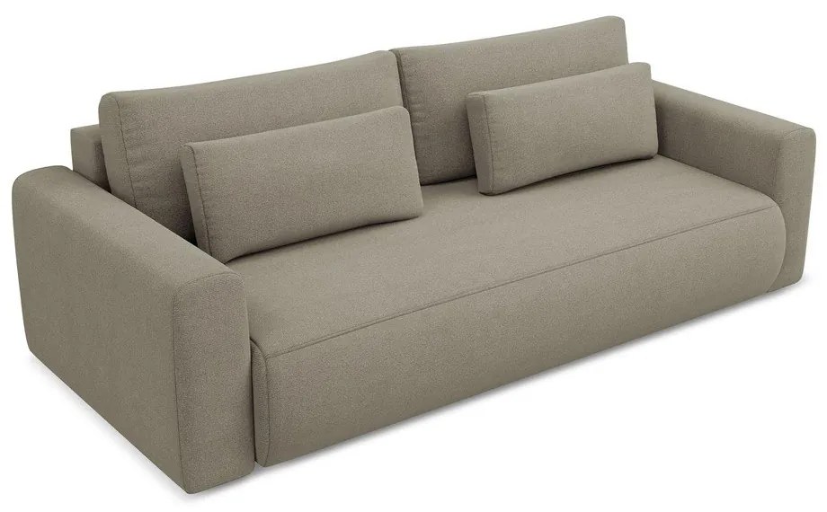 Jasnobrązowa rozkładana/ze schowkiem sofa 238 cm Kapua – Makamii