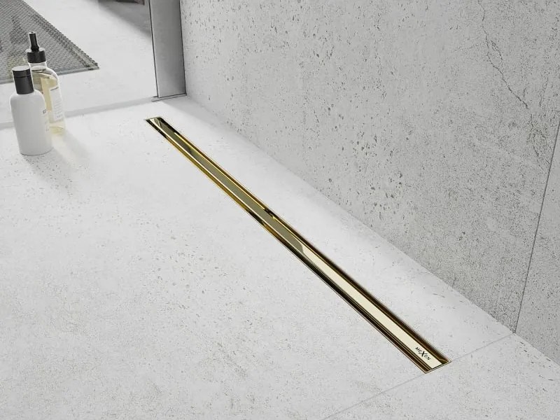 Mexen Flat 360° Slim odpływ liniowy obrotowy 50 cm, złoty - 1541050