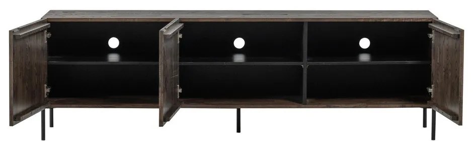 Brązowa szafka pod TV z litego drewna sosnowego 180x56x46 cm Bono – WOOOD