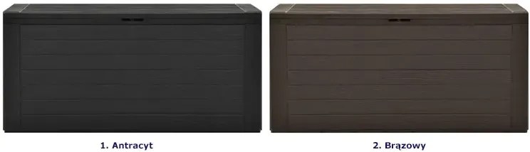 Brązowa zamykana skrzynia ogrodowa Z4-E14