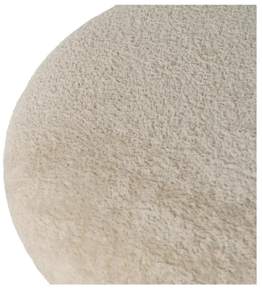 Beżowy puf z materiału bouclé – Ixia