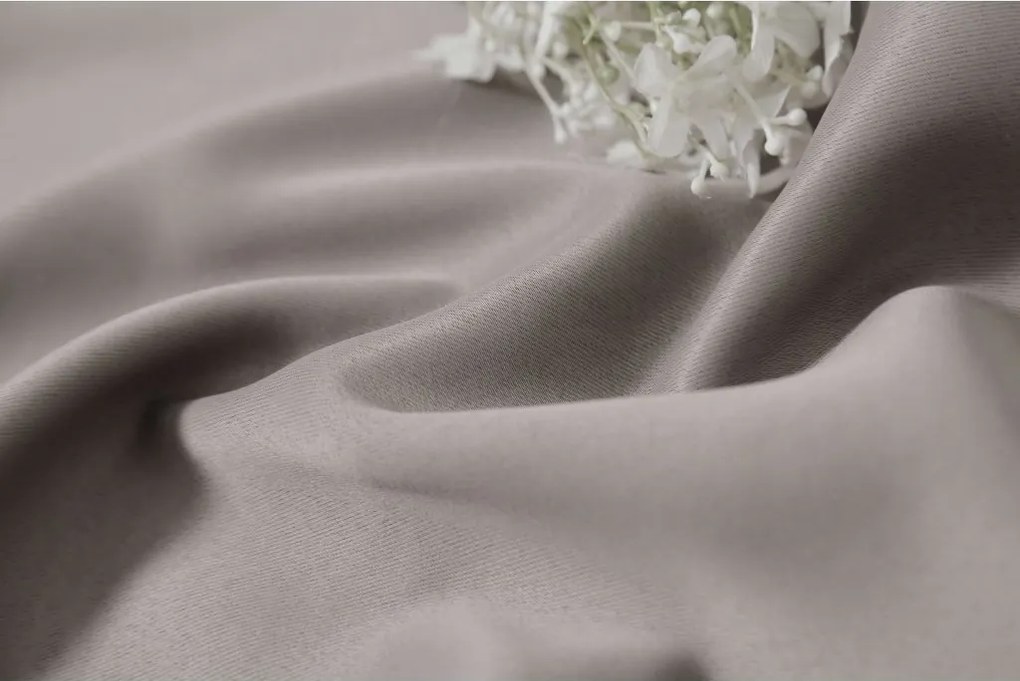 Zasłona OXFORD 140x270 cm, szarobrązowa Zawieszanie: Taśma z wiązaniami