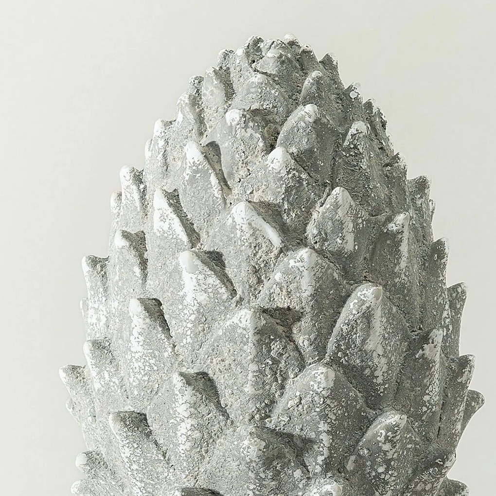 Figurka dekoracyjna Pinecone Grey 15x15x30 cm