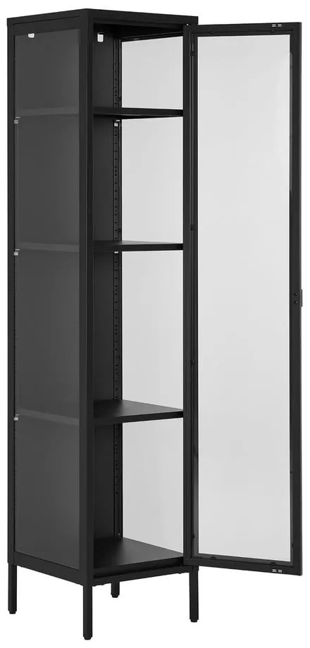 Czarna metalowa witryna 40x180 cm Brisbane – House Nordic