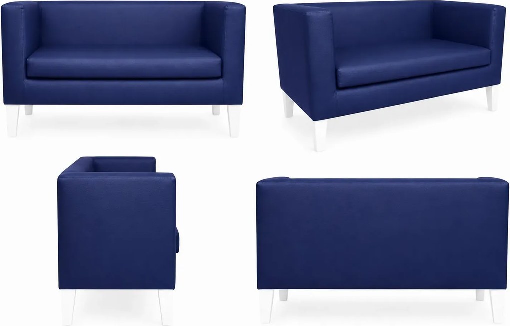 Sofa Monaco : Kolor nogi - Biała, Kolor tkaniny - EKO-SKÓRA - 4D, Typ tkaniny - Eko-skóra , Wysokość nogi - 20 cm