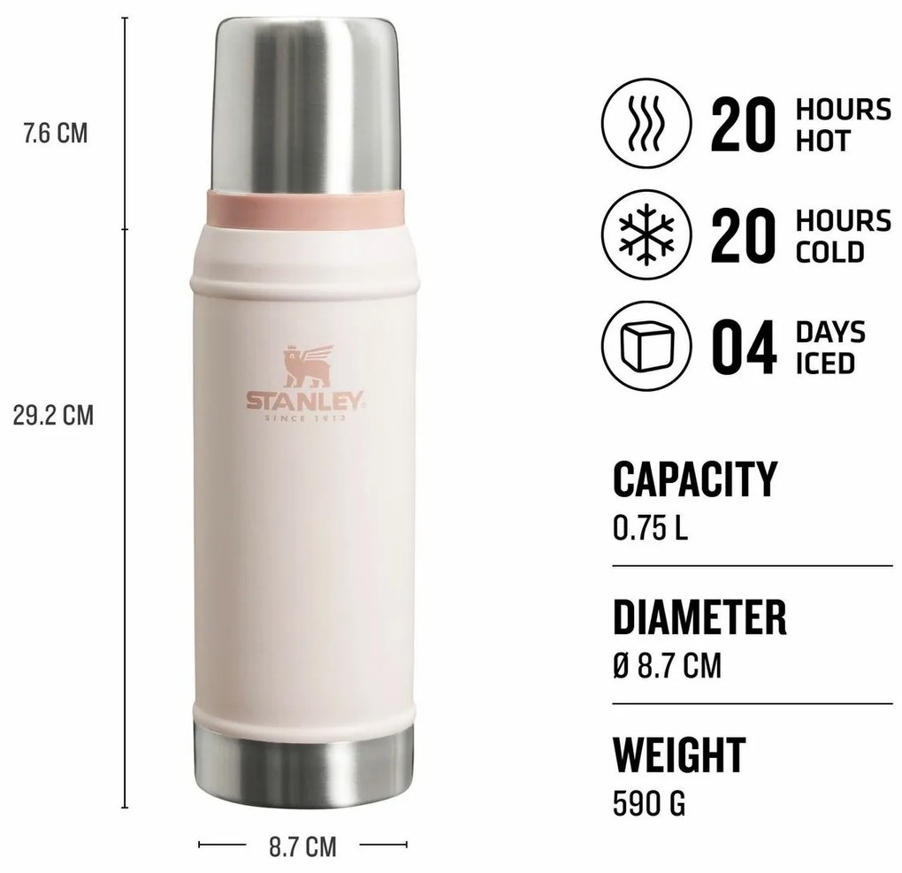 Termos Stanley Legendary Classic 750 ml RoseQuartz, 0,75 l