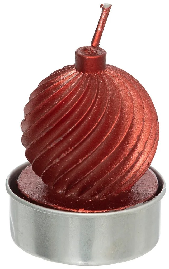 Świeczki tealight w kształcie bombek, 4 sztuki