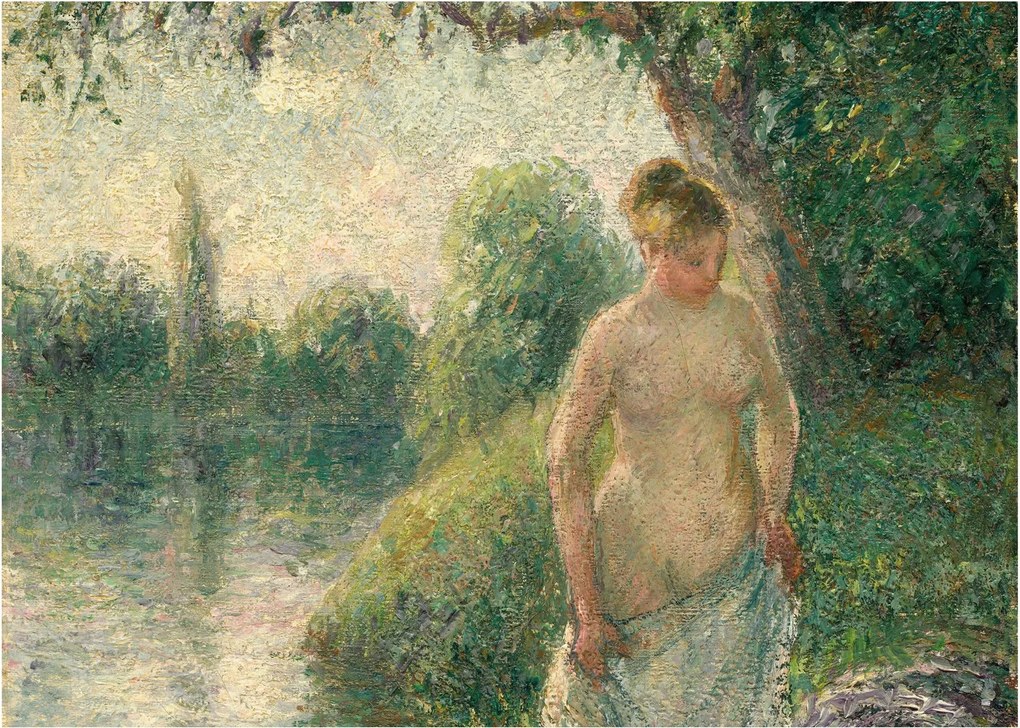Obraz na szkle - Camille Pissarro, The Bather, reprodukcje (70x50 cm)