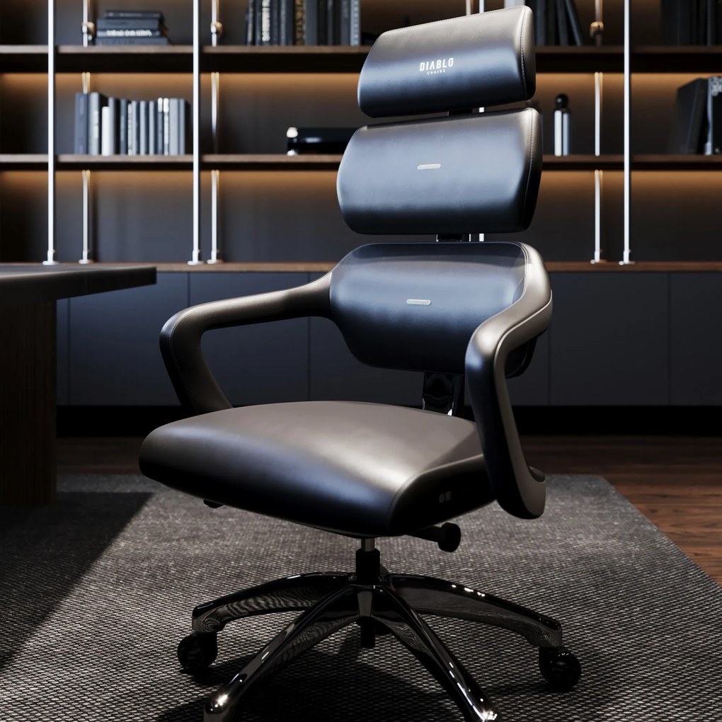 Fotel gabinetowy Diablo V-Modular, Carbon Black