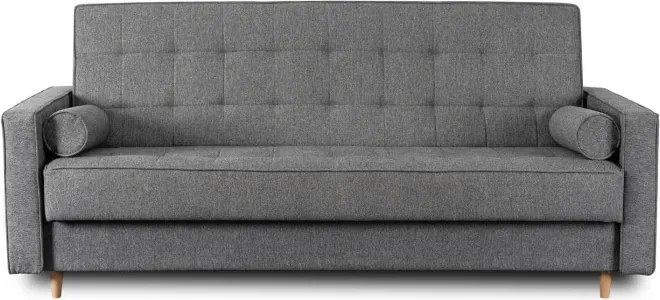 Sofa z Funkcją Spania MALTA Wersalka Rozkładana Dwuosobowa Szara Nowoczesna do Salonu