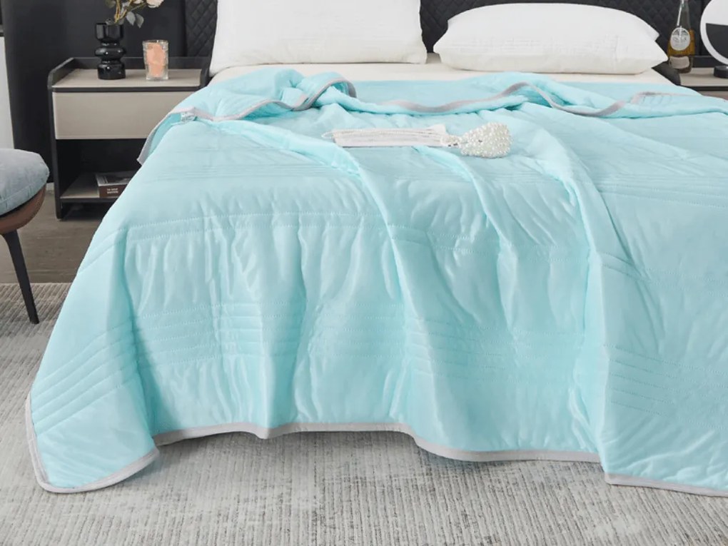 Chłodząca letnia kołdra CELIA, miętowa Rozmiar: 200 x 220 cm