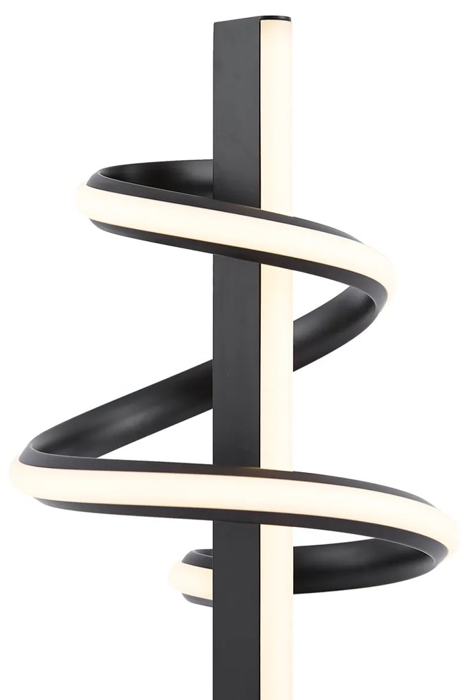 Designerska lampa stołowa czarna z możliwością ściemniania LED - Rolla Nowoczesny Oswietlenie wewnetrzne