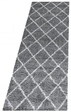 Dywan shaggy Alvor Romby szary 80 cm x 250 cm