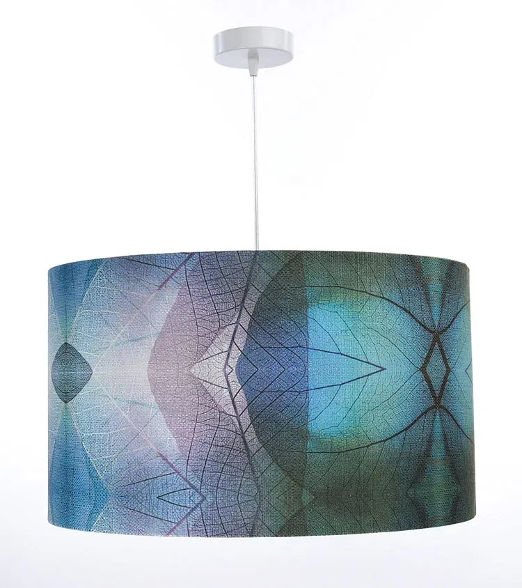Srebrna nowoczesna lampa wisząca z abażurem - 3X S389 W4-S26