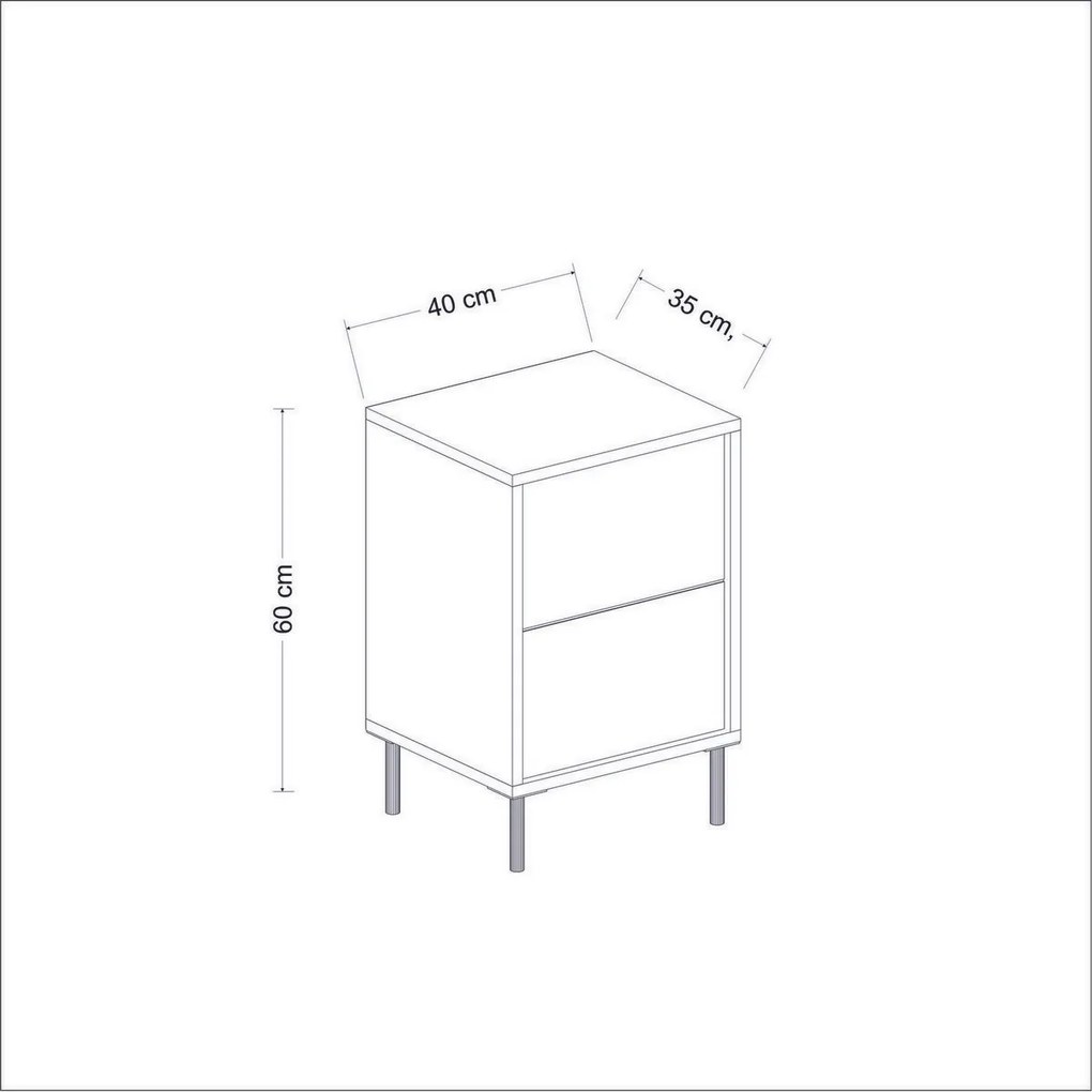 Szafka nocna Imaj Travertine and Gold