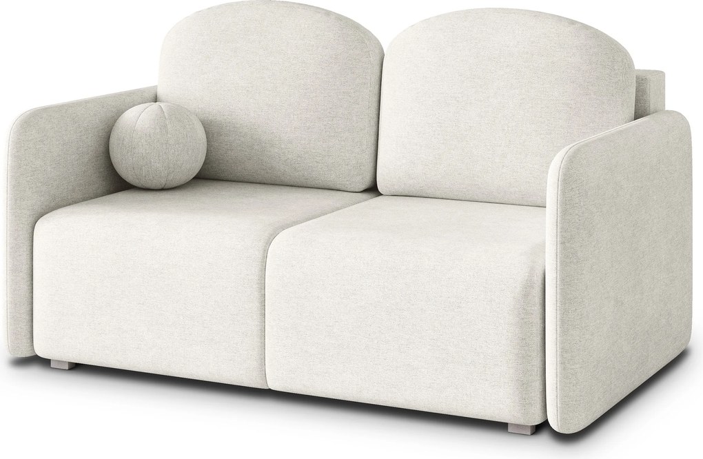 Masseno Sofa SUVI II z funkcją spania i pojemnikiem na pościel, Rozkładana sofa - Kremowy, NEVE 02