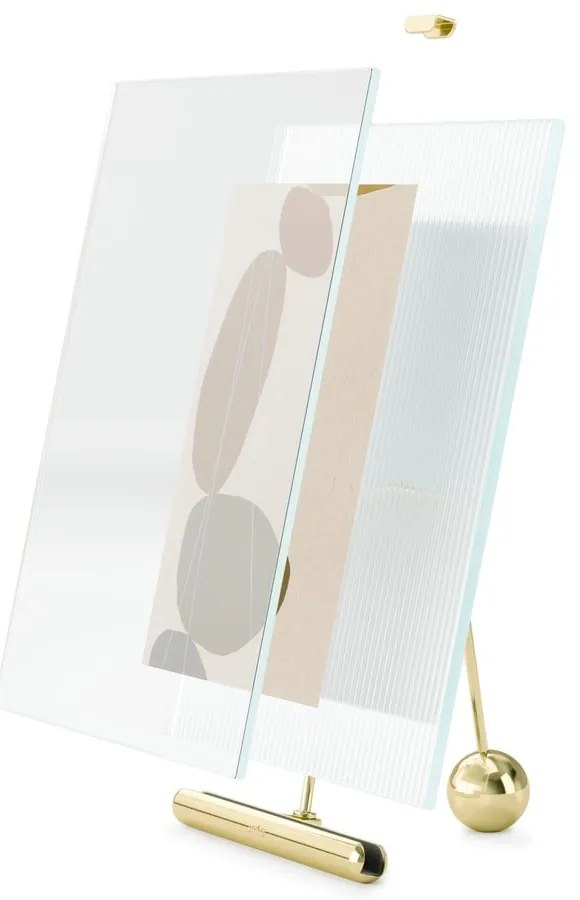 Szklana ramka stojąca w kolorze złota 19x23 cm Flute – Umbra