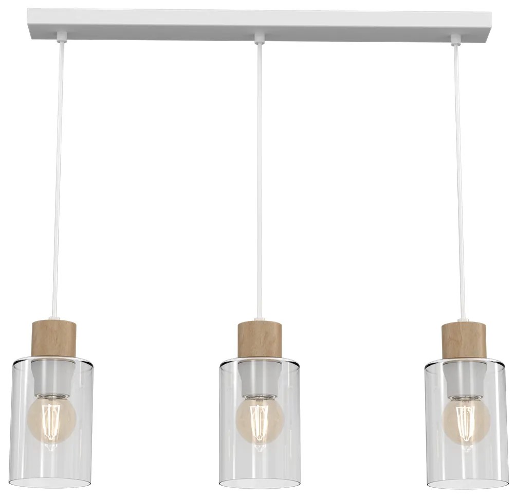 Lampa wisząca MADERA 3xE27, potrójny, na listwie 3 klosze