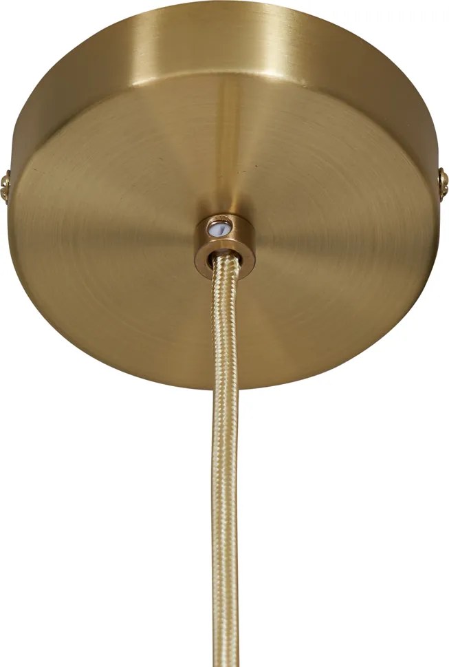 Lampa wisząca w stylu hotelowym, złota z opalowo-białym szkłem, 6-punktowa - Monaco