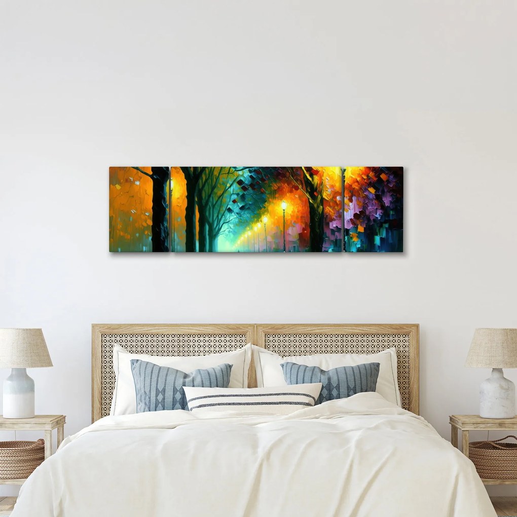 Obraz - Nocny spacer (170x50 cm)