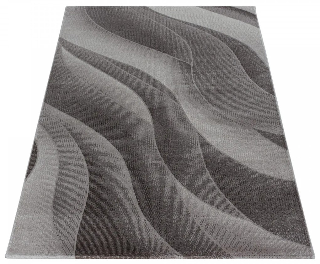 Dywan nowoczesny Costa wstęgi brązowy 140 cm x 200 cm