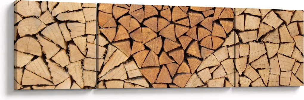 Obraz - Serce z drewna (170x50 cm)