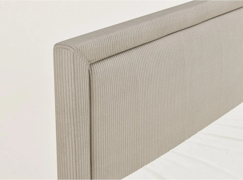 Beżowe łóżko kontynentalne ze schowkiem 160x200 cm Fresco – Maison de Rêve