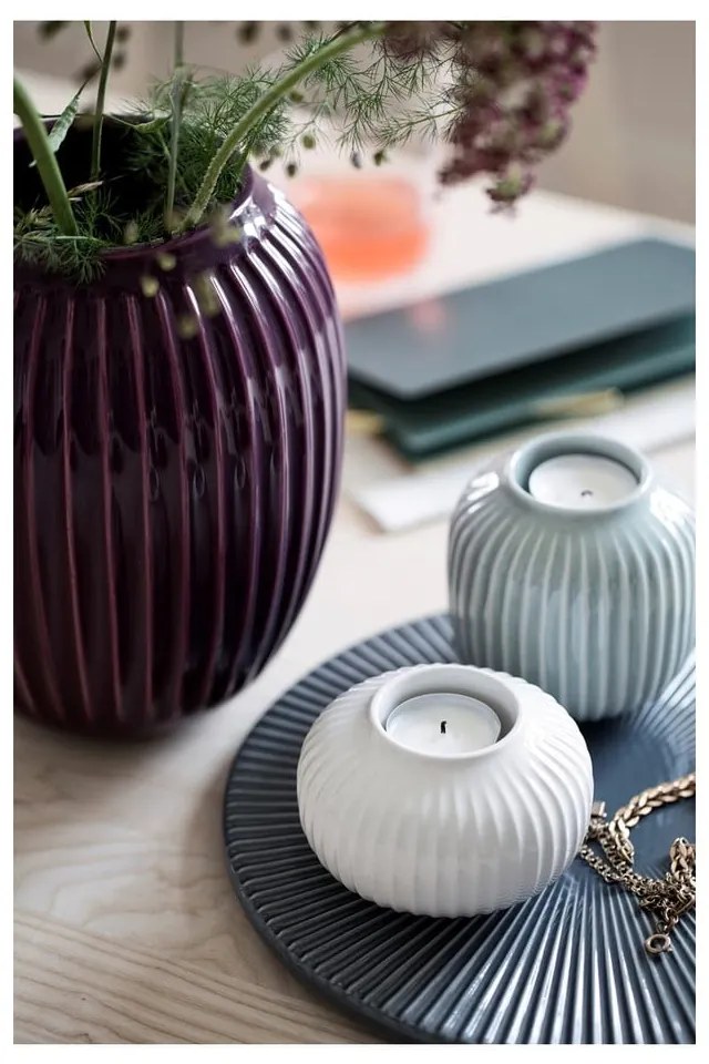 Biały porcelanowy świecznik na tealighty Kähler Design Hammershoi, ⌀ 10 cm